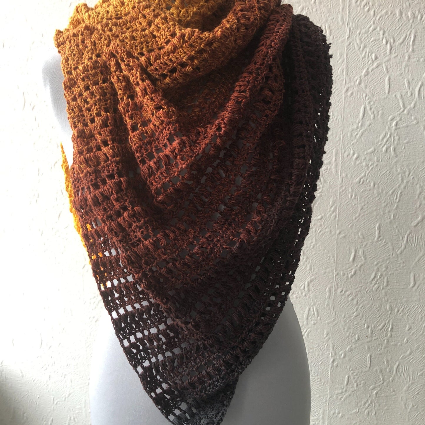 Stella Shawl, Easy Triangle Shawl, Crochet Shawl Pattern, Crochet Triangle Shawl, Crochet Summer Scarf, Pdf Pattern, Digital Download ONLY