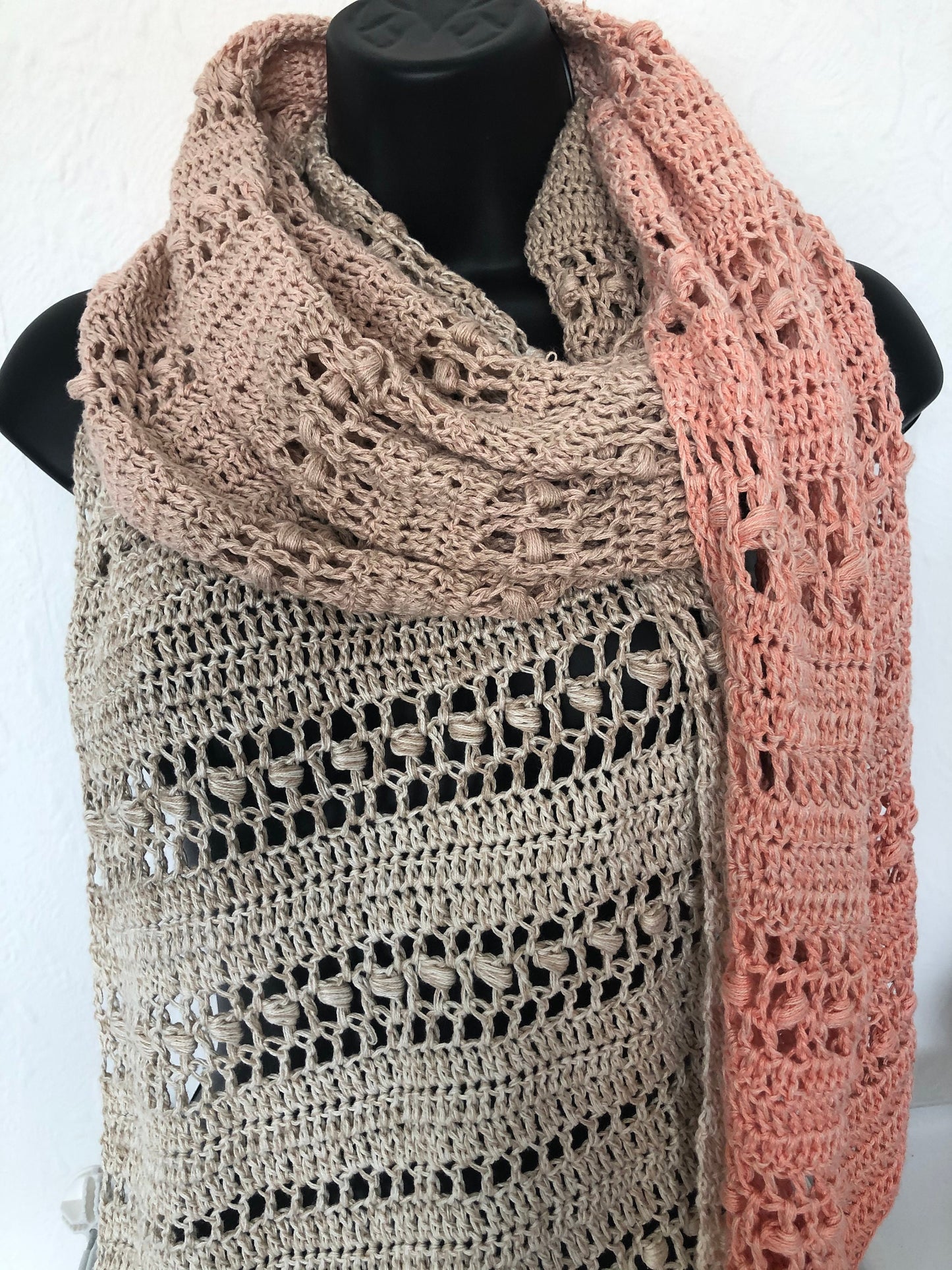 Easy Long Wrap Shawl Crochet Pattern , Pashmina Shawl Pattern, Estelle Wrap