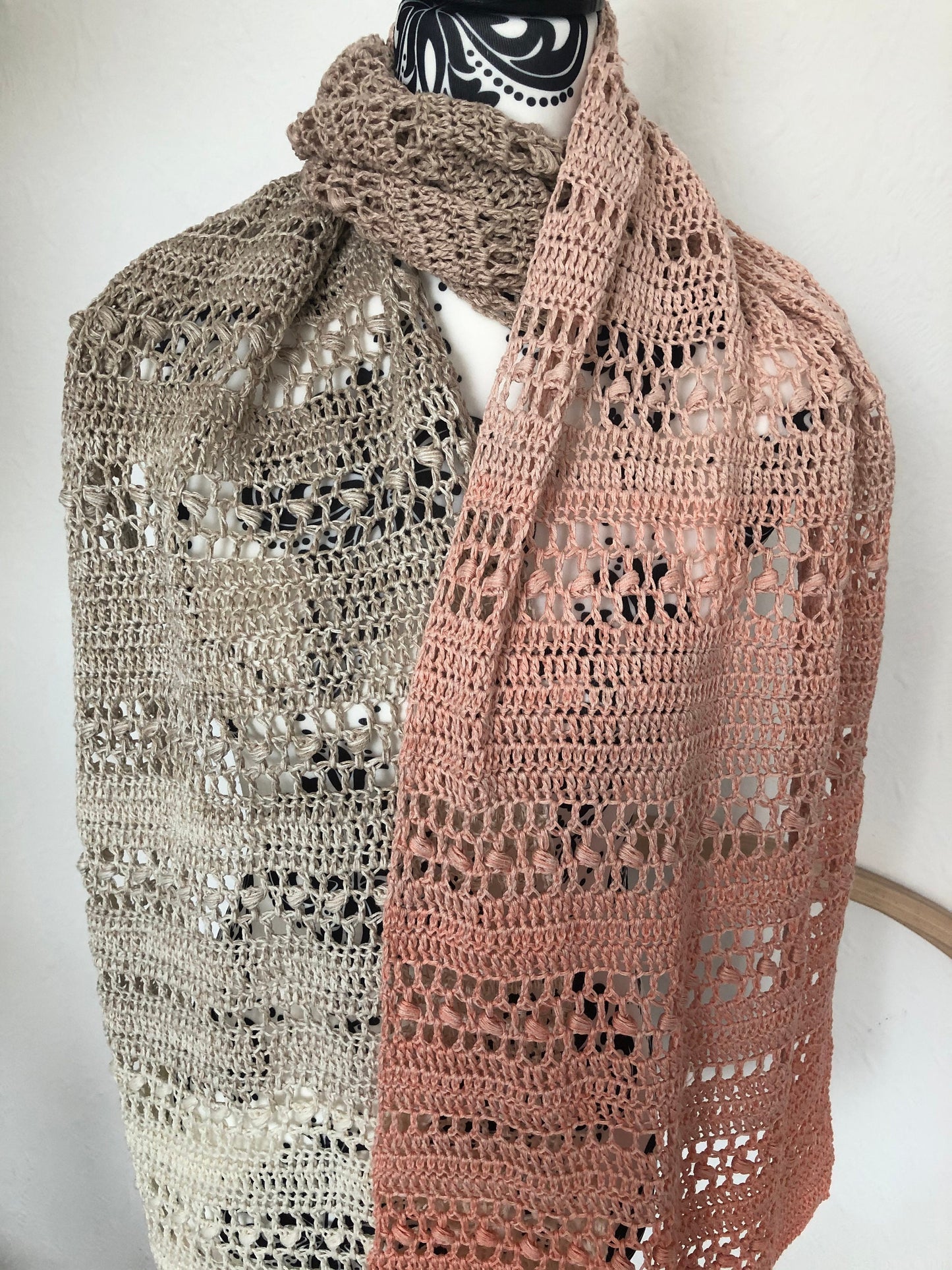 Easy Long Wrap Shawl Crochet Pattern , Pashmina Shawl Pattern, Estelle Wrap