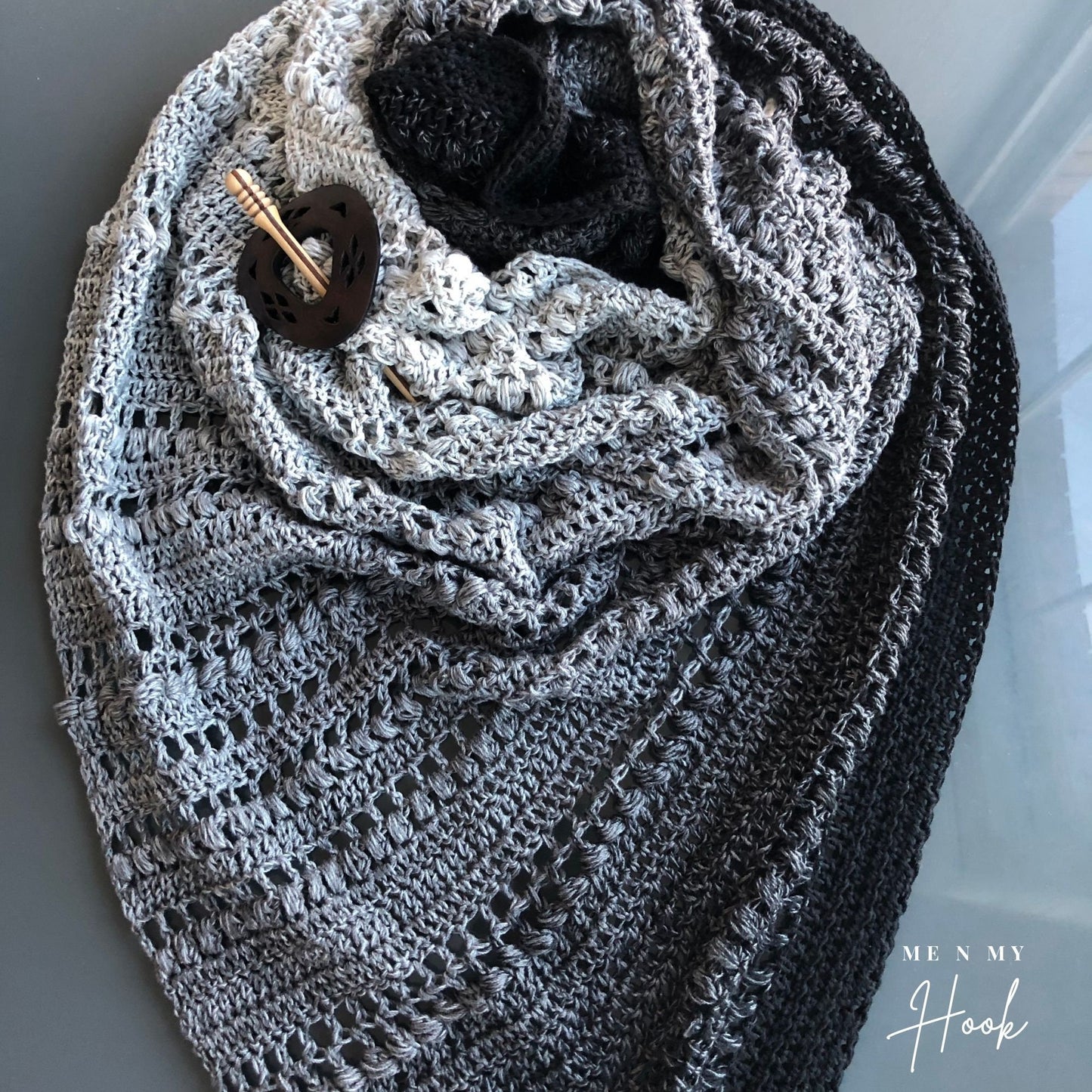 Beginner Crochet Shawl Pattern, Estella Shawl Pdf Pattern Download