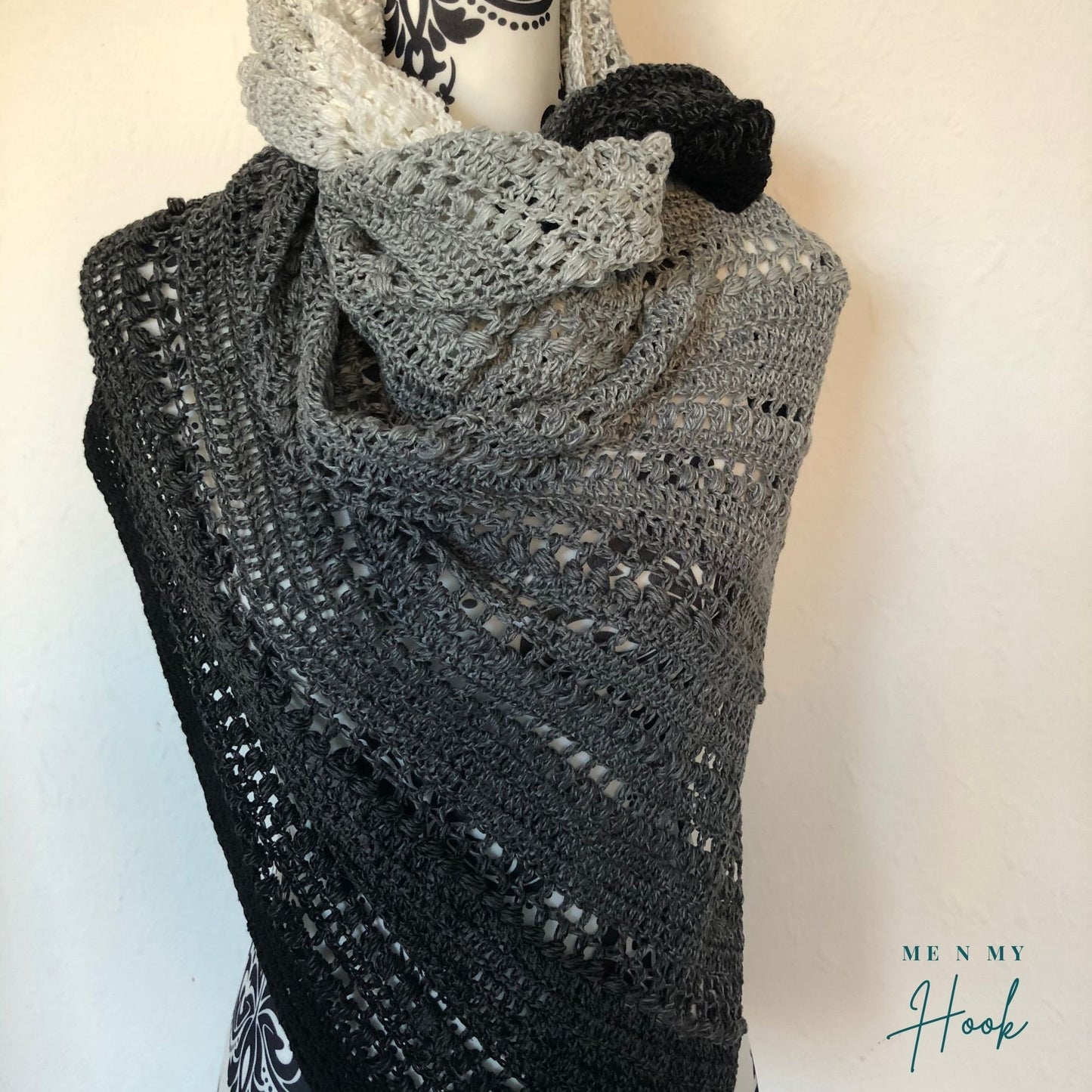 Beginner Crochet Shawl Pattern, Estella Shawl Pdf Pattern Download