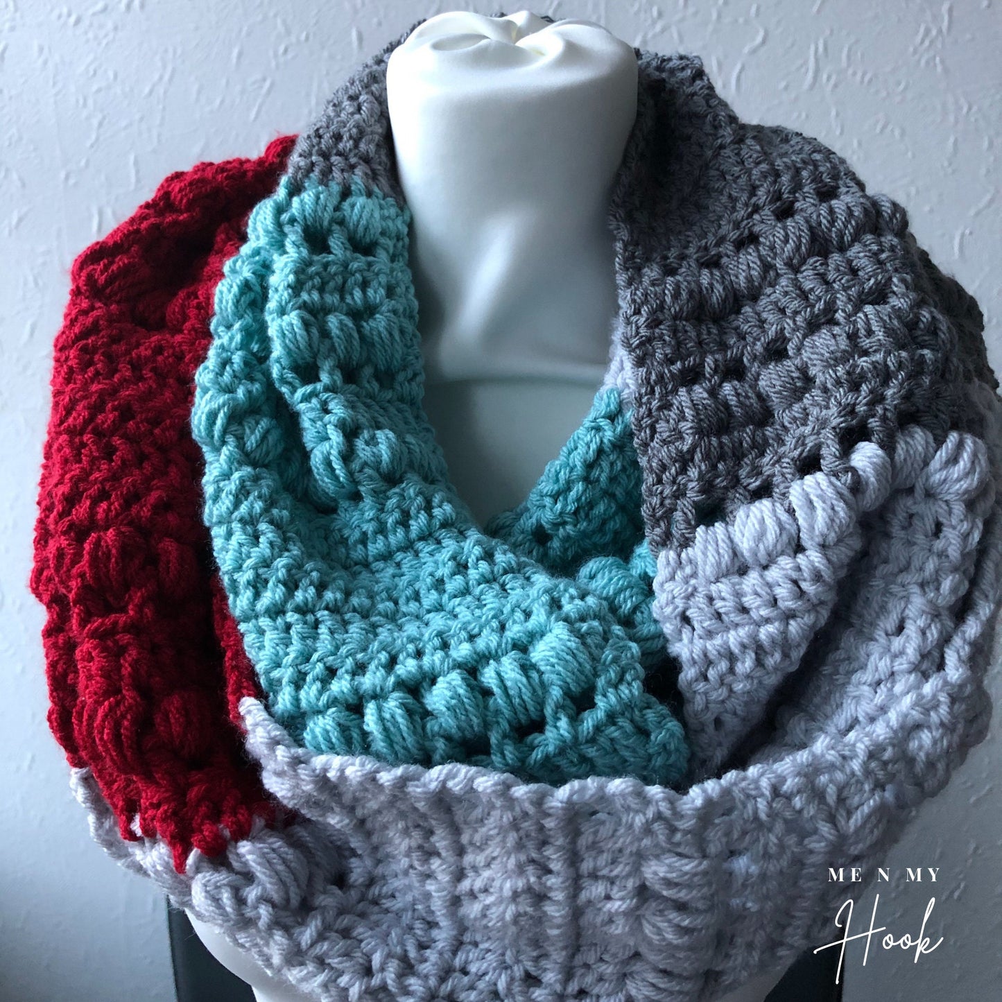 Beginner Infinity Scarf, Crochet Cowl, Stella Infinity Cowl, Easy crochet pattern