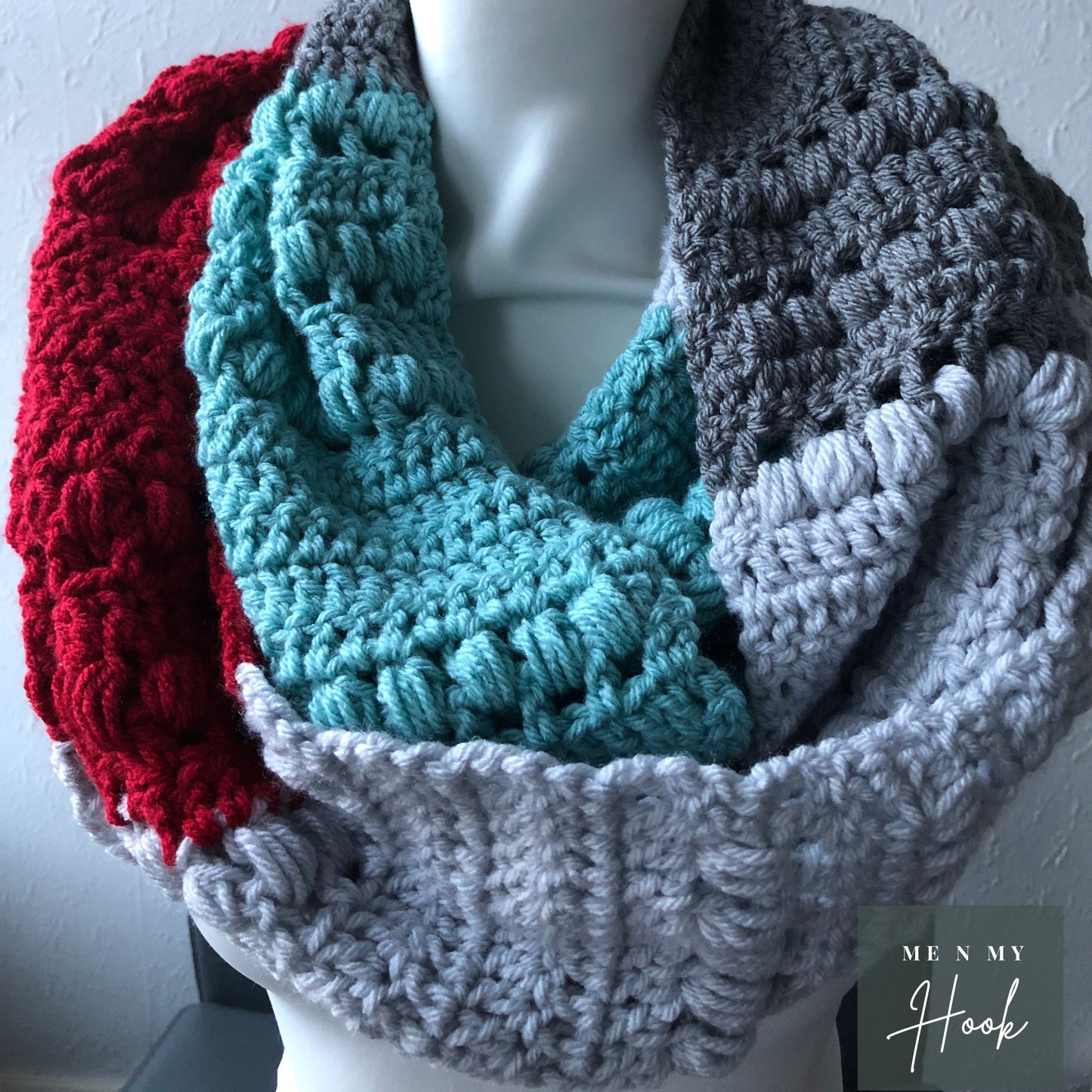 Beginner Infinity Scarf, Crochet Cowl, Stella Infinity Cowl, Easy crochet pattern