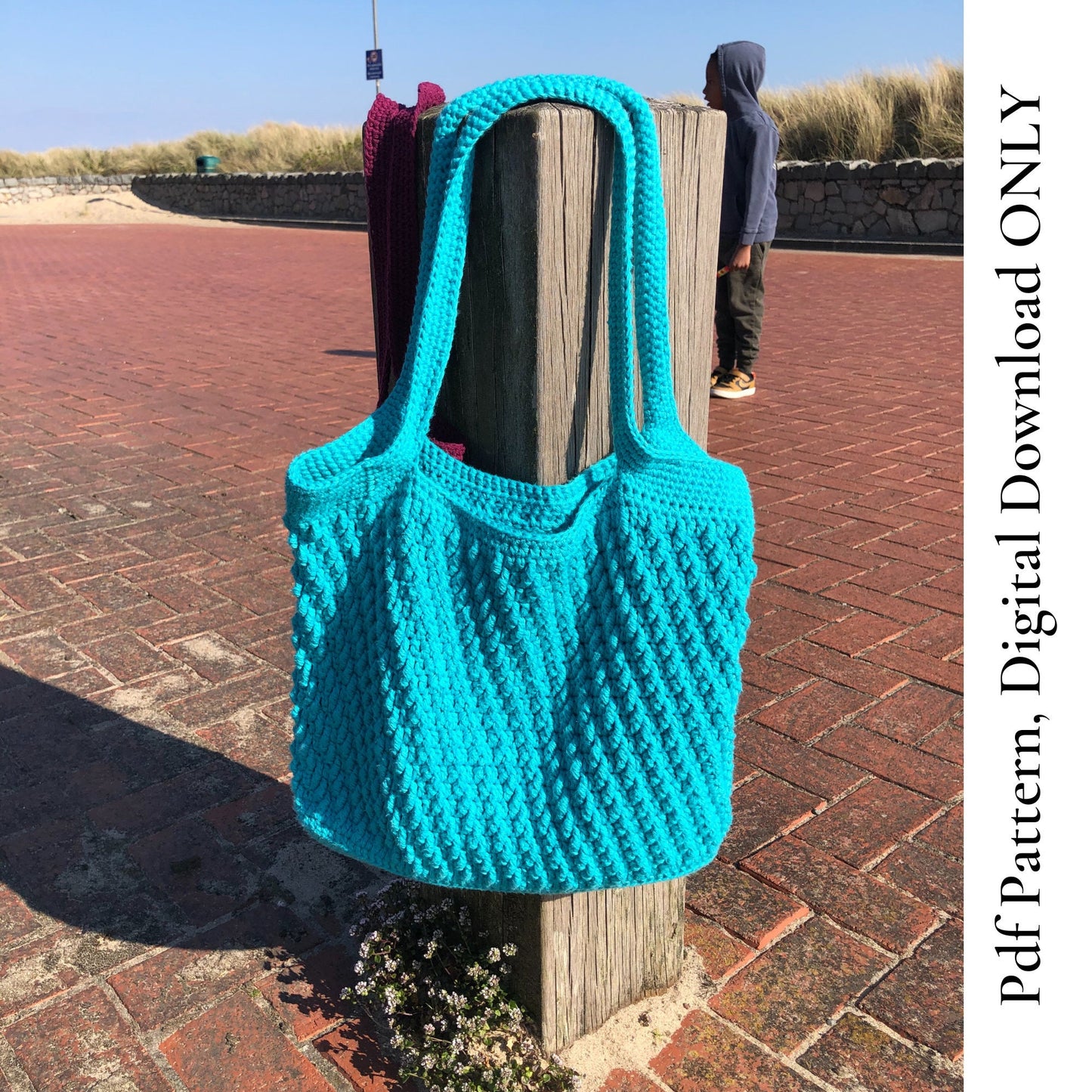 Crochet Bag Pattern, On the Bias Tote Bag, Crochet Summer Bag Pattern, Easy Pdf Crochet Pattern, Digital Download ONLY,