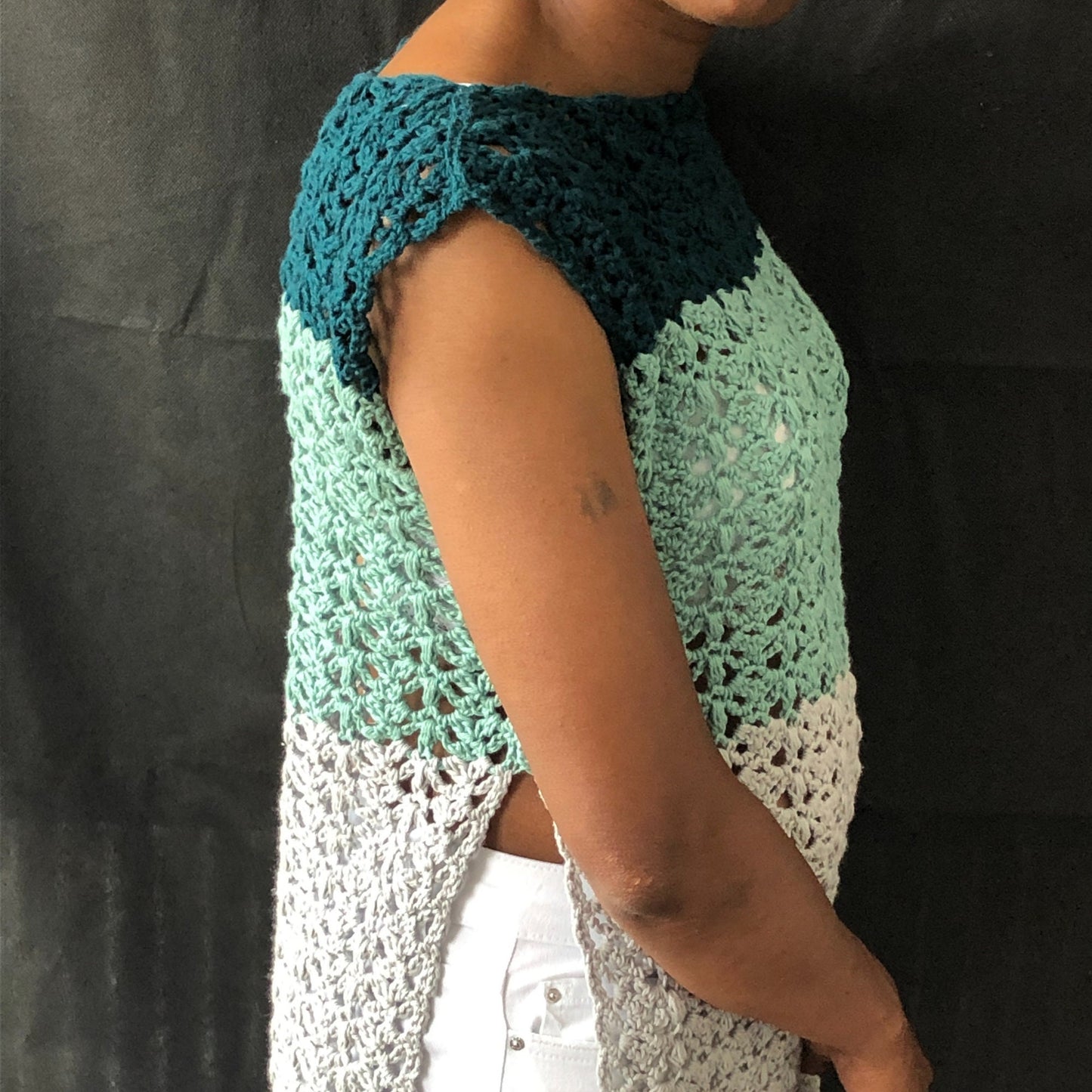 Split Decision Tunic, Crochet Tunic Pattern, Crochet Top Pattern, Pdf Pattern, Digital Download ONLY,