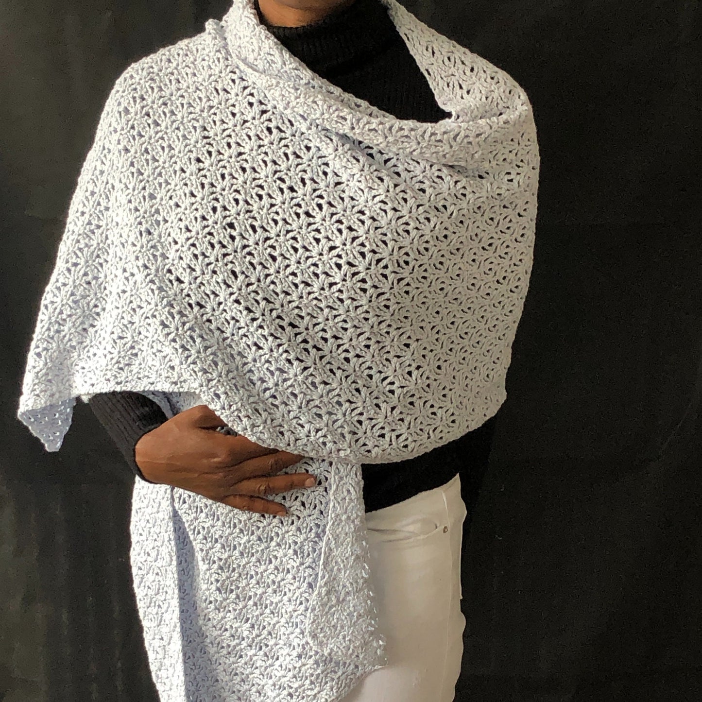 Denise & Deborah, Crochet Wrap Pattern, Crochet Shawl, Summer Shawl, Pdf Pattern, Digital Download ONLY