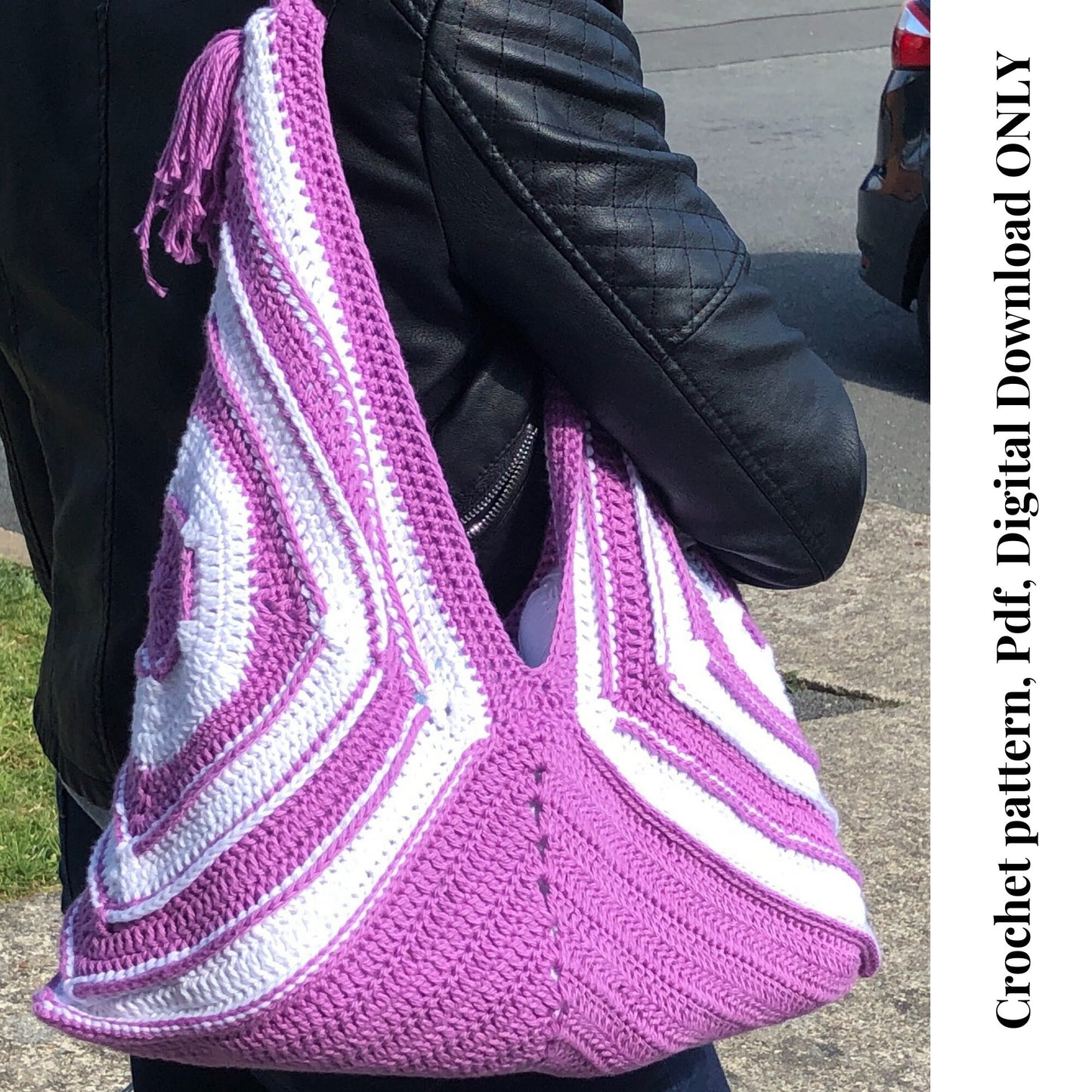 Harmony Bag Crochet Pattern, Granny Square Bag Pattern, DIY Modern Crochet Handbag Pattern, Pdf Pattern, Digital Download ONLY