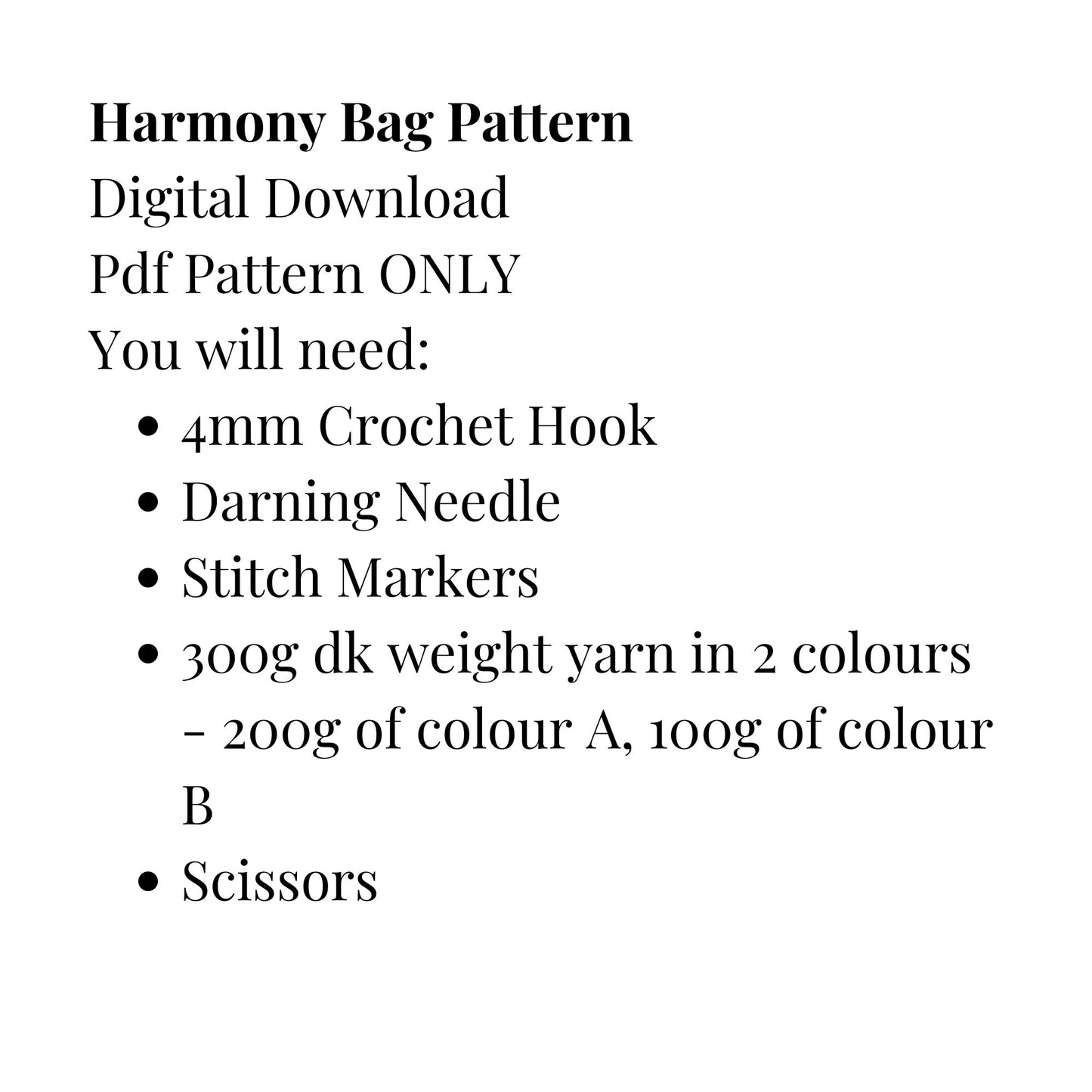 Harmony Bag Crochet Pattern, Granny Square Bag Pattern, DIY Modern Crochet Handbag Pattern, Pdf Pattern, Digital Download ONLY