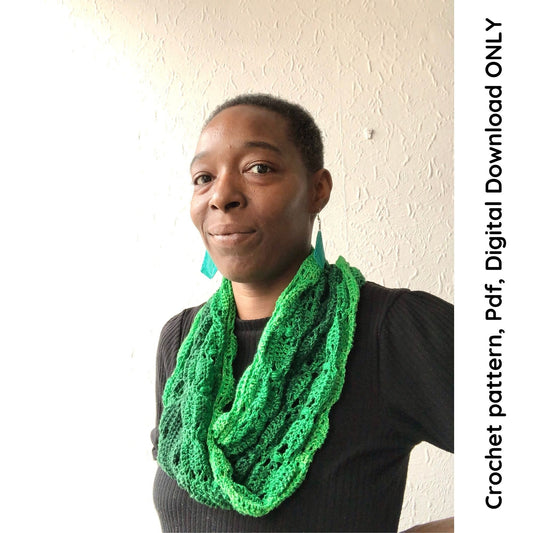 Hawthorne Easy Mobius Scarf Crochet Pattern, Summer Infinity Scarf Pattern, Beginner Crochet Pdf Pattern Digital Download,