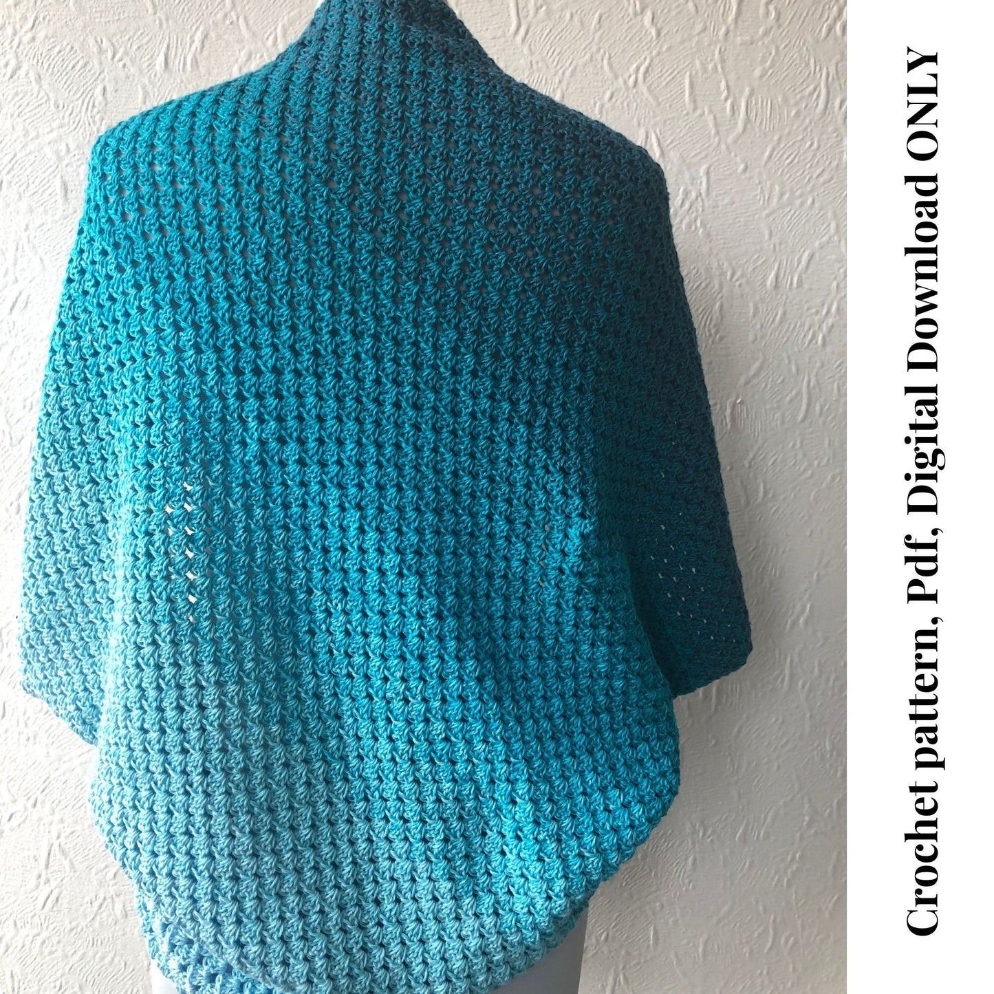 Nain Cocoon, Easy crochet cocoon cardigan pattern, beginner corner to corner pdf pattern digital download