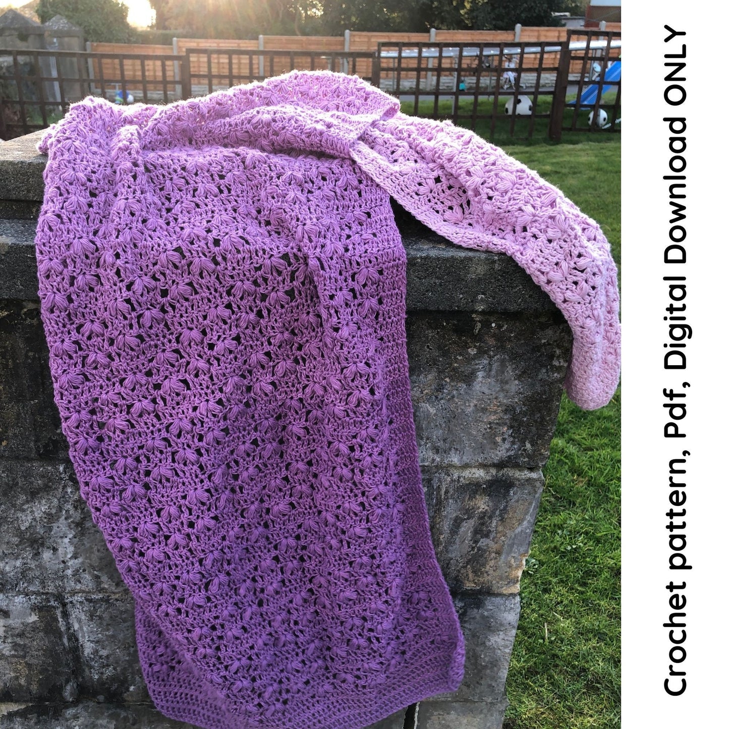 Hyacinth Crochet Wrap Pattern, Lace Crochet Shawl Pdf Pattern Digital Download, Summer Lace Crochet Wrap Pattern