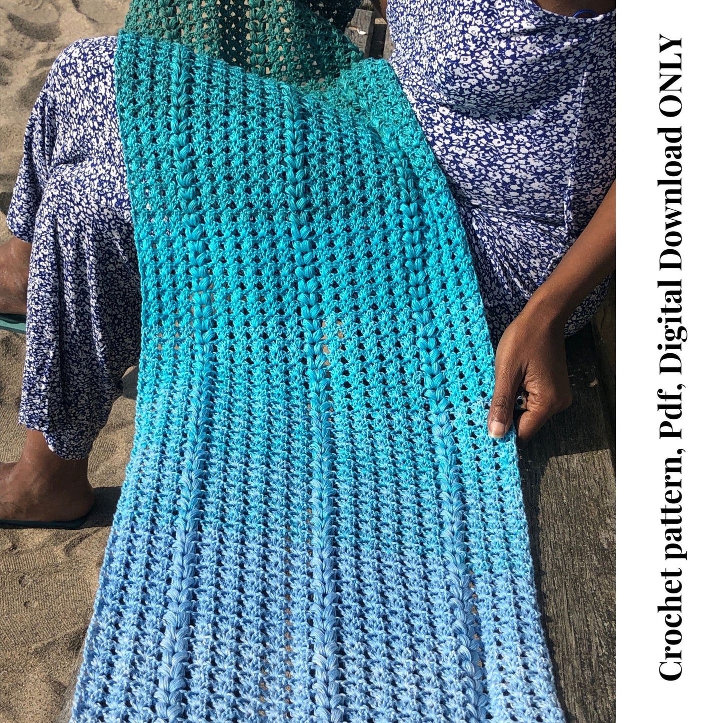 Ana Mae Sideways, beginner crochet lace wrap pattern, easy crochet rectangle shawl pdf pattern, digital download