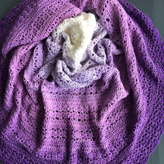 OOAK Belle Shawl, Handmade Crochet Shawl